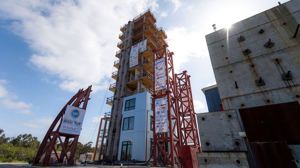 First-Ever Earthquake Simulation in a 10-Story Mass Timber Building